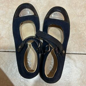 Naturino navy suede Mary Jane with silver embellishment. Size 30